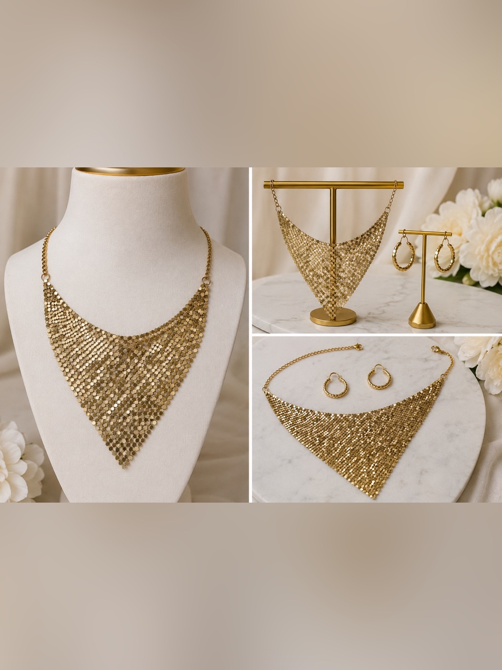 Gold Necklace Set
